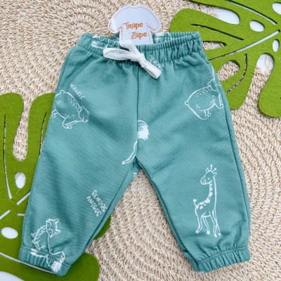 Inverno 2025 - Conjunto A Natureza é Animal Casaco e Calça em Moletom - Verde