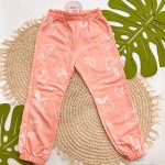 Inverno 2025 - Conj. Blusão "Pura Doçura" e Calça em Moletom Laranjinhas - Off White e Salmão