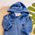 Inverno 2025 - Macacão em Plush Dog Bebê - Azul Jeans