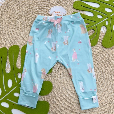 Inverno 2025 - Conjunto Meus Amiguinhos Fofinhos Body em Malha e Calça Térmica  - Menta 