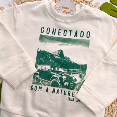 Inverno 2025 - Conj. Blusão Conectado com a Natureza e Calça Moletom - Verde 