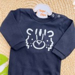 Inverno 2025 - Conj. Body Urso e Calça em Plush Canelado - Preto