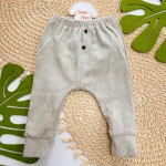 Inverno 2025 - Conj. Body Urso e Calça em Plush Canelado - Preto