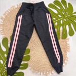Inverno 2025 - Conj. Blusa Bear Coração e Calça em Moletom - Rosa e Preto