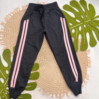 Inverno 2025 - Conj. Blusa Bear Coração e Calça em Moletom - Rosa e Preto