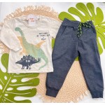 Inverno 2025 - Conj. Blusa em Linho Millions Of Years Ago e Calça - Areia e Chumbo