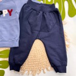 Inverno 2025 - Conjunto Happy Casaco e Calça - Azul Marinho 