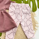 Inverno 2025 - Conjunto Ursos Casaco Soft com Botões e Calça Legging - Uva 