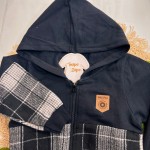 Inverno 2025 - Conj. Jaqueta Flanelada RMD Style Xadrez e Calça em Moletom - Preto