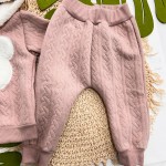 Inverno 2025 - Conjunto Ursinho Jaqueta com Capuz e Calça - Bege