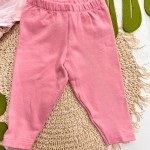 Inverno 2025 - Ursinha Mamãe Blusa de Malha e Calça Legging - Rosa