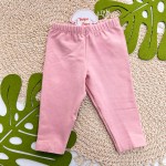Inverno 2025 - Conjunto Ursinha com Flor Blusa com Botões e Calça Legging - Rosa 