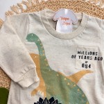 Inverno 2025 - Conj. Blusa em Linho Millions Of Years Ago e Calça - Areia e Chumbo