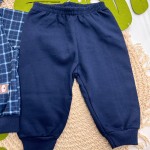 Inverno 2025 - Conj. Jaqueta Ursos Quadrados e Calça em Moletom - Marinho