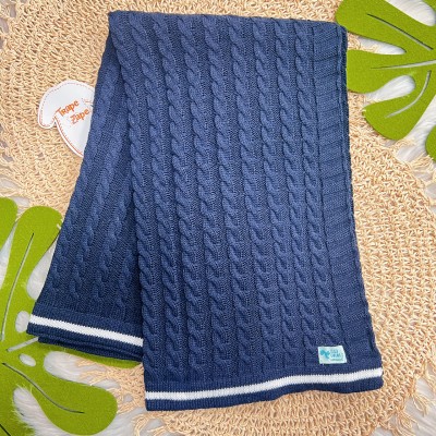  Saída de Maternidade Samuel - Azul Jeans e Marinho
