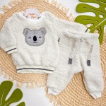 Inverno 2025 - Conj. Coala pelinho off-white e mescla