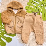 Inverno 2025 - Conj. Jaqueta em Soft Garras e Calça - Marrom