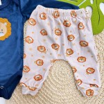 Inverno 2025 - Conj. Leãozinho Body e Calça Plush Marinho