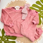 Inverno 2025 - Conj. Casaco com Laço em Tweed e Calça - Rose