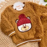 Inverno 2025 - Conj. de pelinho caramelo ursinho de gorro 