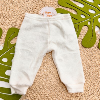 Inverno 2025 - Conj. Casaco Cute Bear e Calça em Plush - Rose e Off White