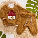 Inverno 2025 - Conj. de pelinho caramelo ursinho de gorro 