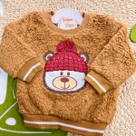 Inverno 2025 - Conj. de pelinho caramelo ursinho de gorro 