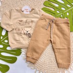 Inverno 2025 - Conj. Casaco Bear Mood e Calça - Marrom