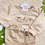 Inverno 2025 - Conj. Casaco Bear Mood e Calça - Marrom