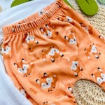 Inverno 2025 - Conj. Raposinha Body e Calça Plush laranja e off