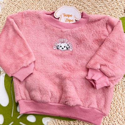 Inverno 2025 - Conj. Casaco The Puppy Club e Legging Xadrez - Rose e Off White
