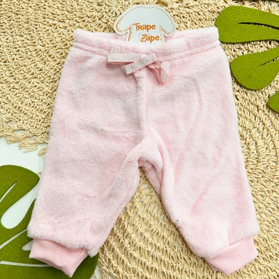 Inverno 2025 - Conj. Body Bebê Rena e Calça em Plush - Off White e Rosa