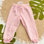 Inverno 2025 - Conj. Jaqueta Renas e Calça em Plush - Off White e Rosa