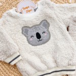 Inverno 2025 - Conj. Coala pelinho off-white e mescla