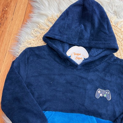  Inverno 2025 - Conj. Casaco Controle Game e Calça em Plush - Marinho