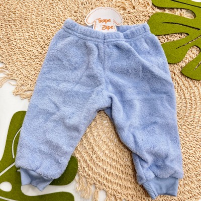 Inverno 2025 - Conj. Casaco Coala Baby e Calça em Plush - Marinho e Azul Claro