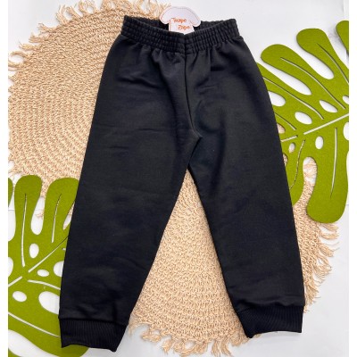 Inverno 2025 - Conj. Jaqueta Skate Free e Calça em Moletom -Areia e Preto