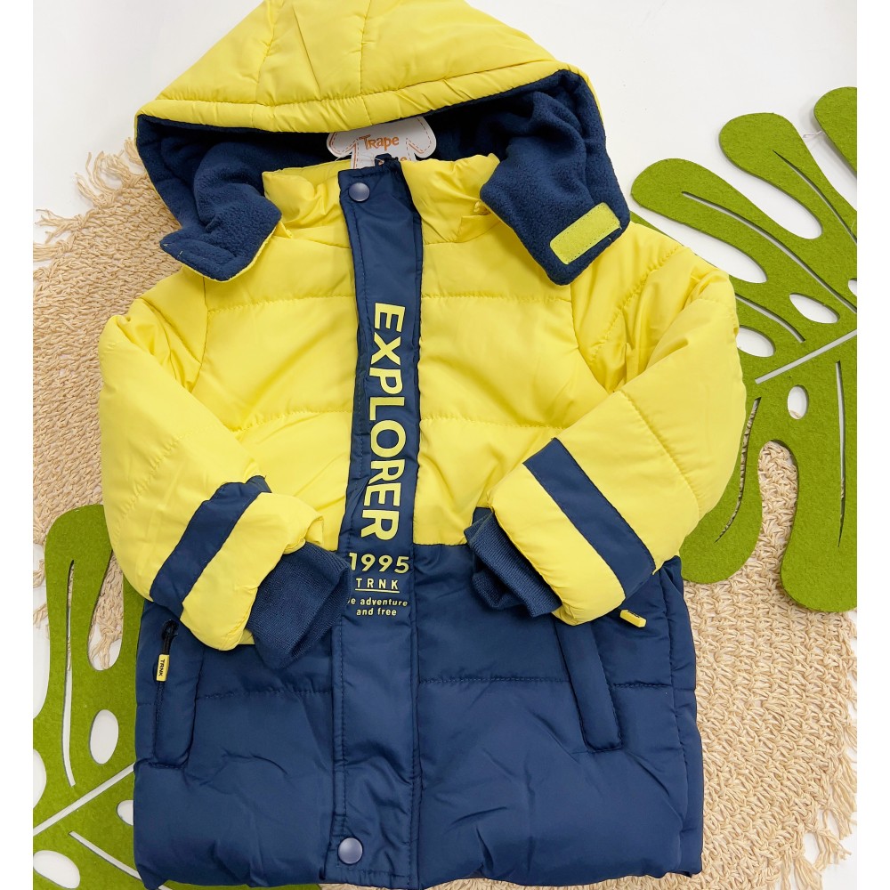 Inverno 2025 - Jaqueta Puffer Explorer Capuz Removível - Amarela