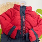 Inverno 2025 - Jaqueta Puffer Explorer Capuz Removível - Vermelha