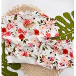 Inverno 2025 - Conj. Blusão em Moletom e Short Floral - Off White