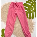 Inverno 2025 - Conj. Jaqueta em Plush Corações e Calça Flanelada - Verde e Rosa