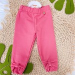 Verão 24/25 - Conj. Coala com Leãozinho Mini Forest e Calça Legging - Rosa e Rose