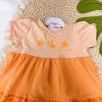 Verão 24/25 -Vestido Conchinhas Sea Magic - Laranja