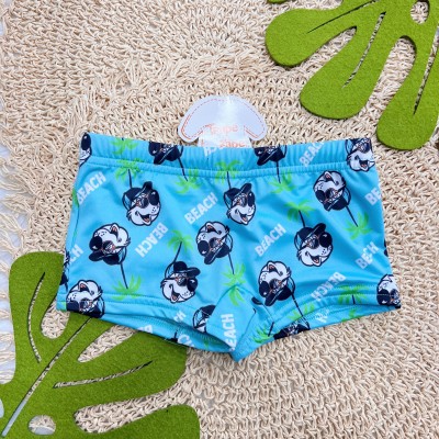 Verão 24/25 - Praia Blusa Urso Branco Beach Life com Proteção UV50+ e Sunga - Azul e Marinho