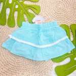 Verão 24/25 - Conj. Regata Squishy Cutie com Pompom e Short - Azul