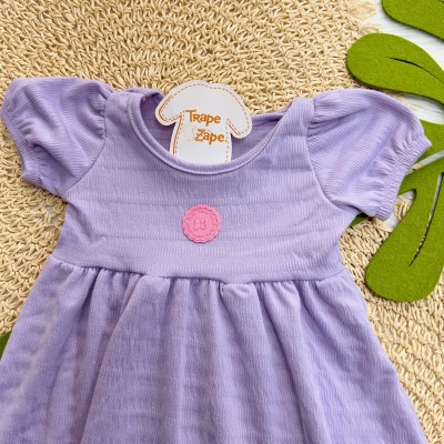 Verão 24/25 - Vestido Manga Princesa - Lilás
