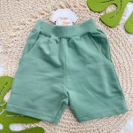 Verão 24/25 - Conj. Camiseta Coqueiros e Short em Moletinho - Verde