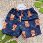  Verão 24/25 - Conj. Regata Lion Cute e Short Leãozinhos - Marrom