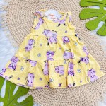  Verão 24/25 - Vestido Regatinha Bichinhos - Amarelo 