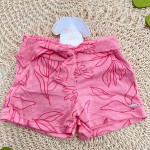  Verão 24/25 - Conj. Batinha e Short Coqueiros com Pássaros - Rosa 